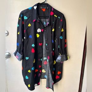 NY & Company Hearts Blouse
